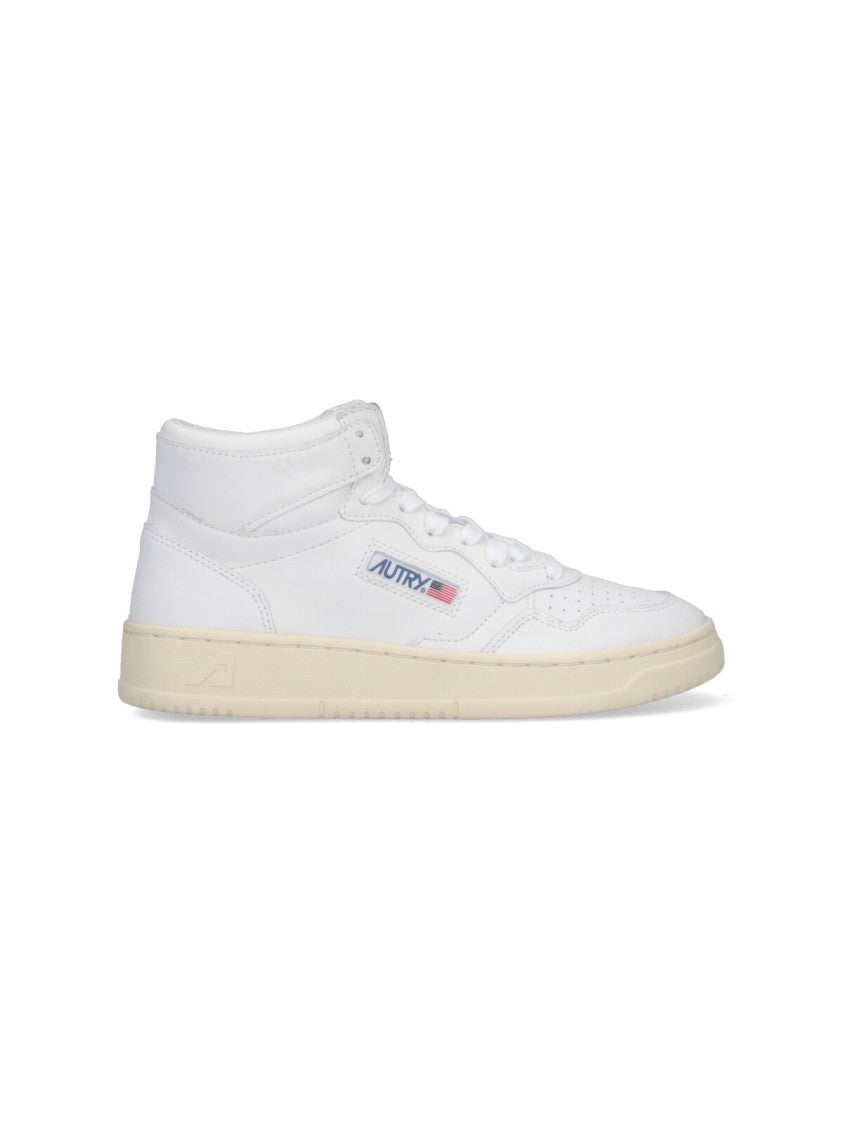 Autry "Medalist" High-Top Sneakers – White