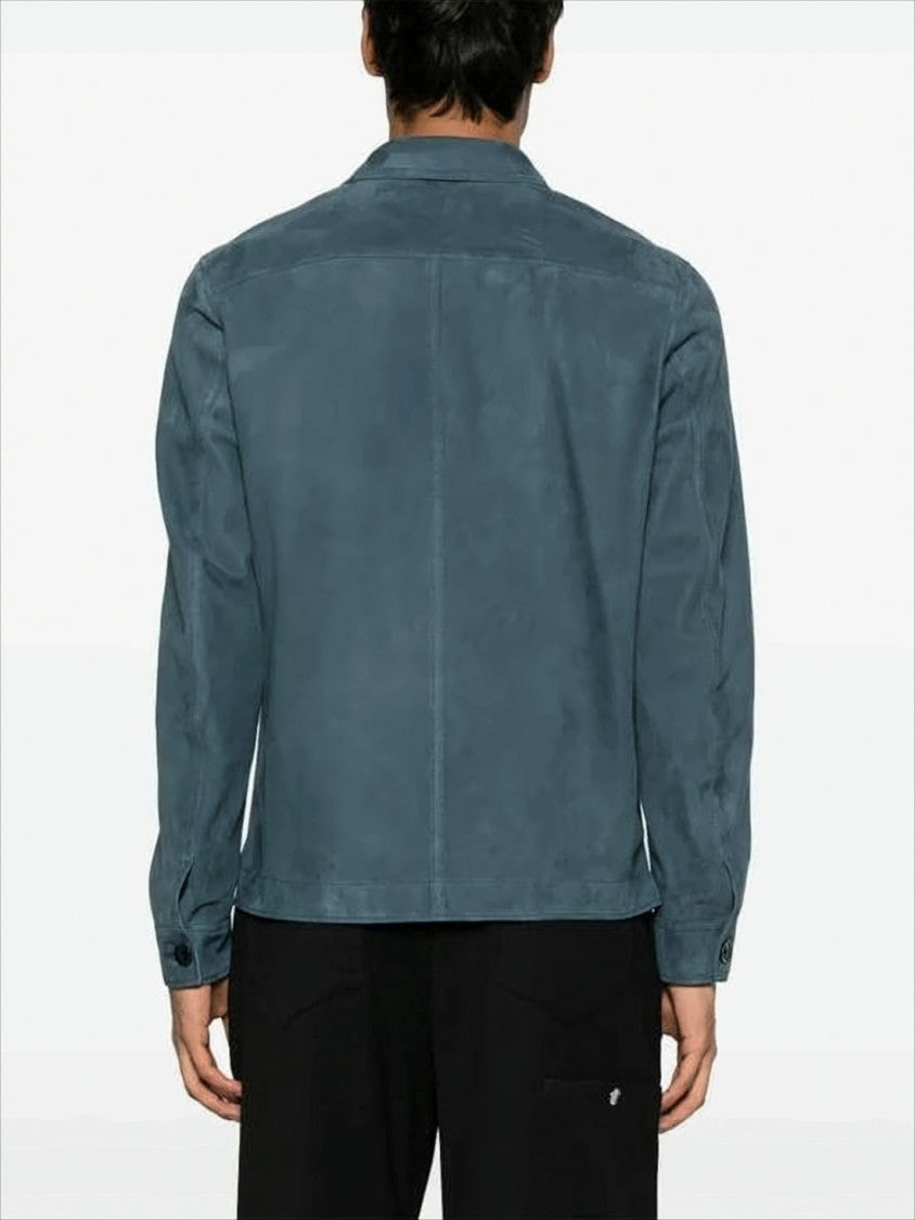Tom Ford Structured Smooth Leather Jacket With Classic Collar