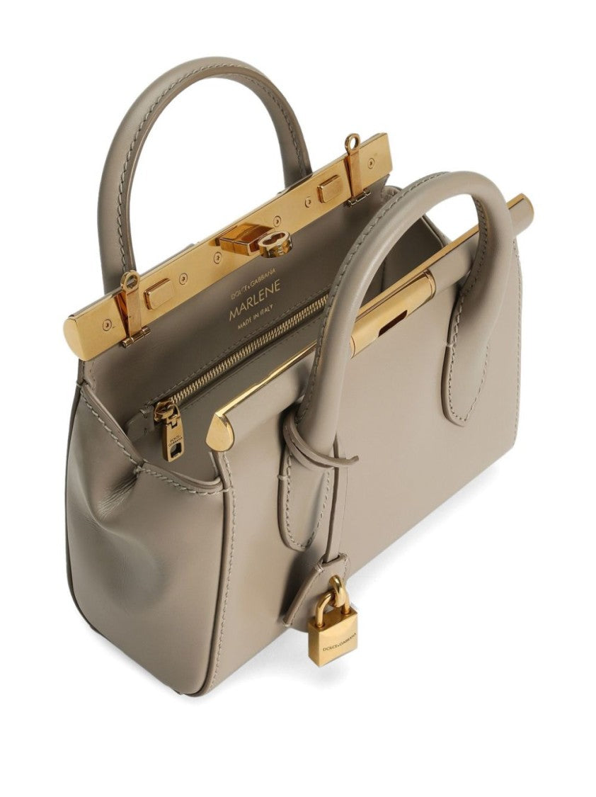 Dolce & Gabbana Structured Handbag With Gold-Tone Hardware And Detachable Chain Strap