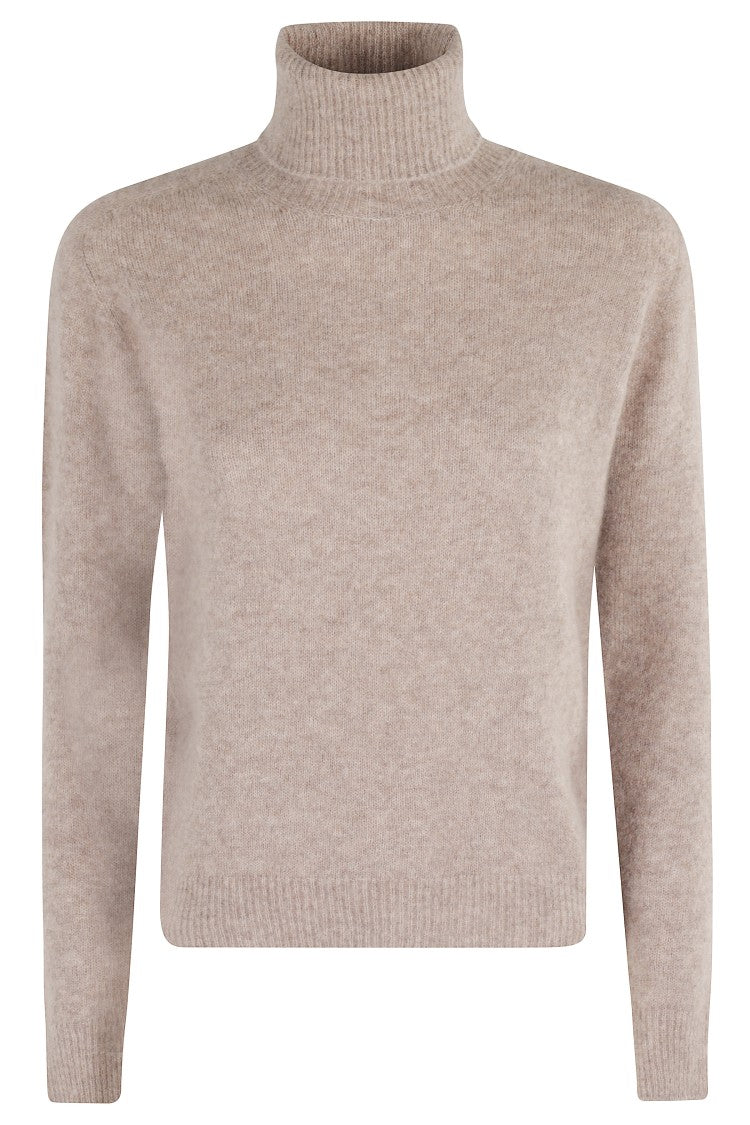Roberto Collina Beige Long Sleeve High Neck Sweatercollina