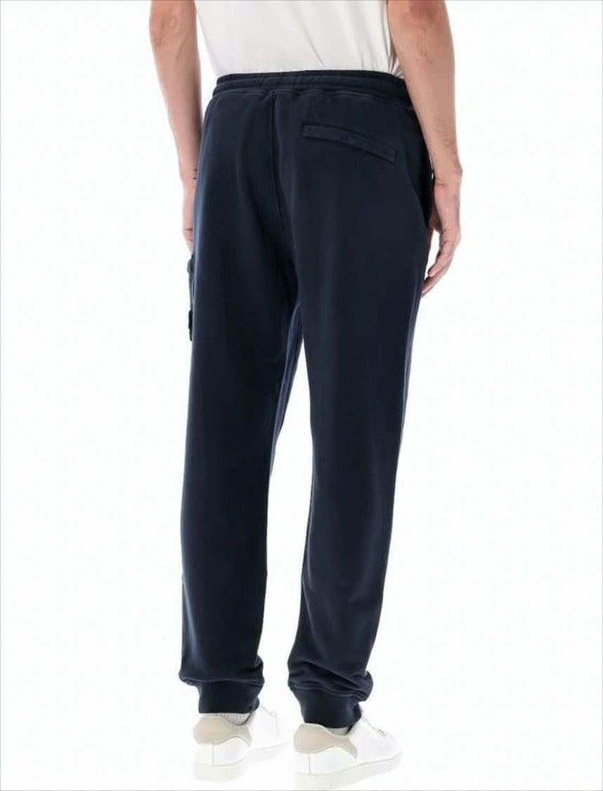 Stone Island Relaxed-Fit Blue Training Pants With Drawstring