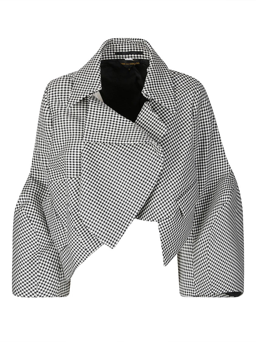 Comme Des Garçons Asymmetric Wool Jacket With Cropped Fit