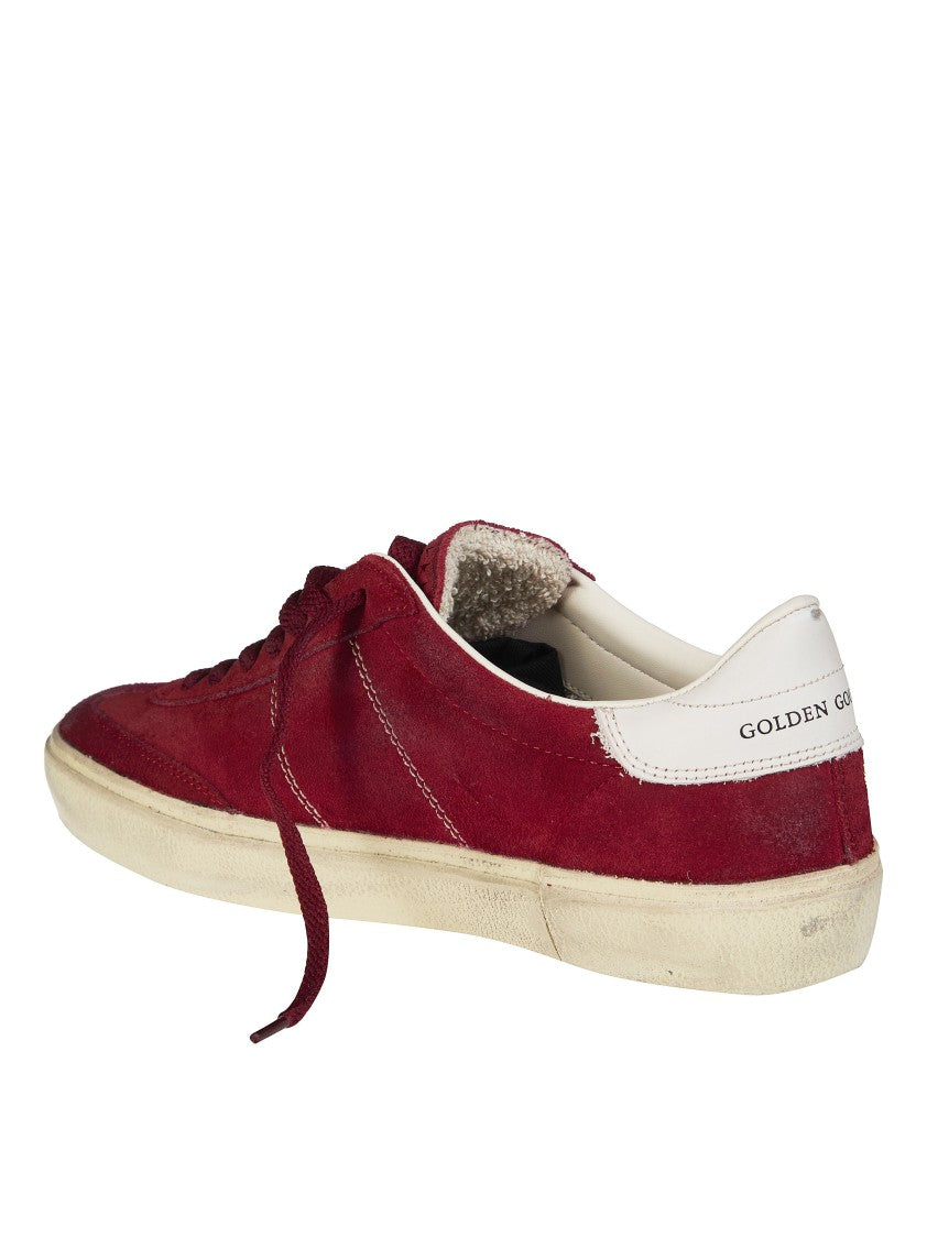 Golden Goose Burgundy Soul-Star Suede Sneakers