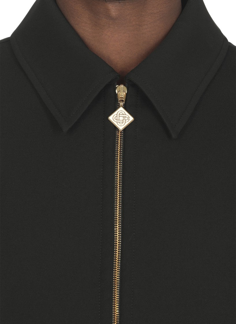 Casablanca Tailored Wool Jacket With Contrasting Logo