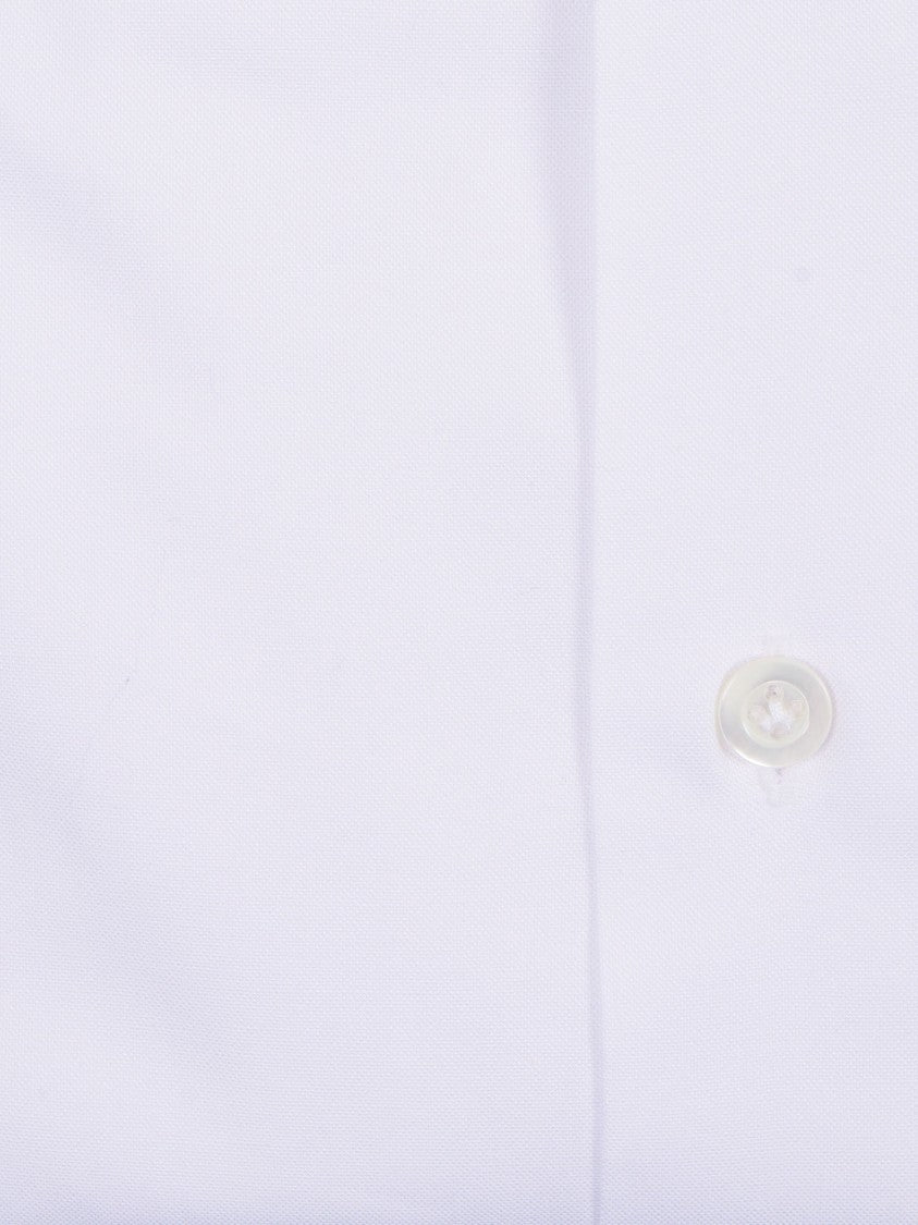 Mazzarelli Camicie White Slim Fit Cotton Shirt