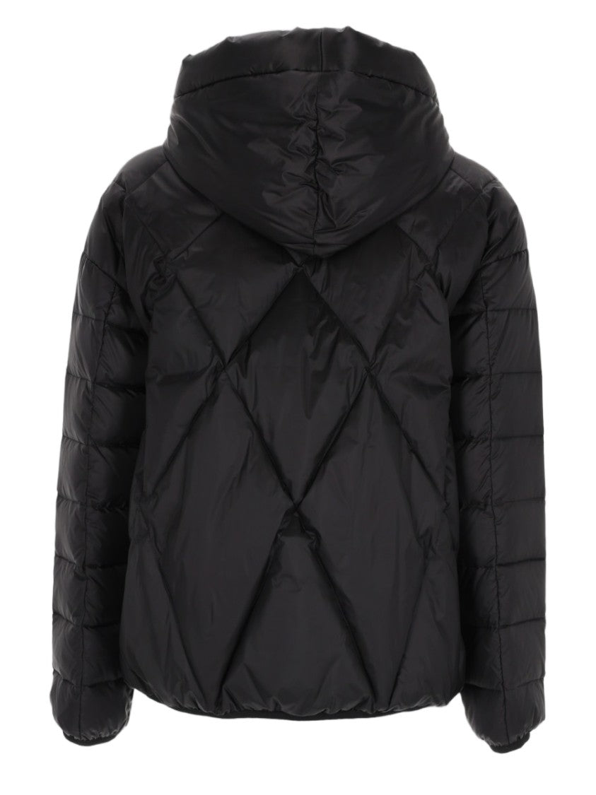 Fay Argyle Degradé Diamond Quilted Hooded Down Jacket