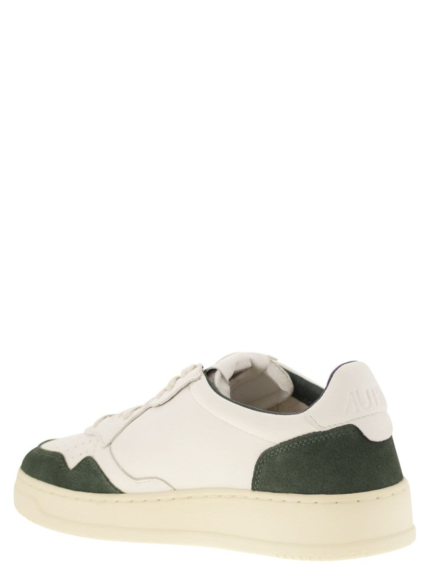 Autry Medalist Low - Leather And Suede Sneakers