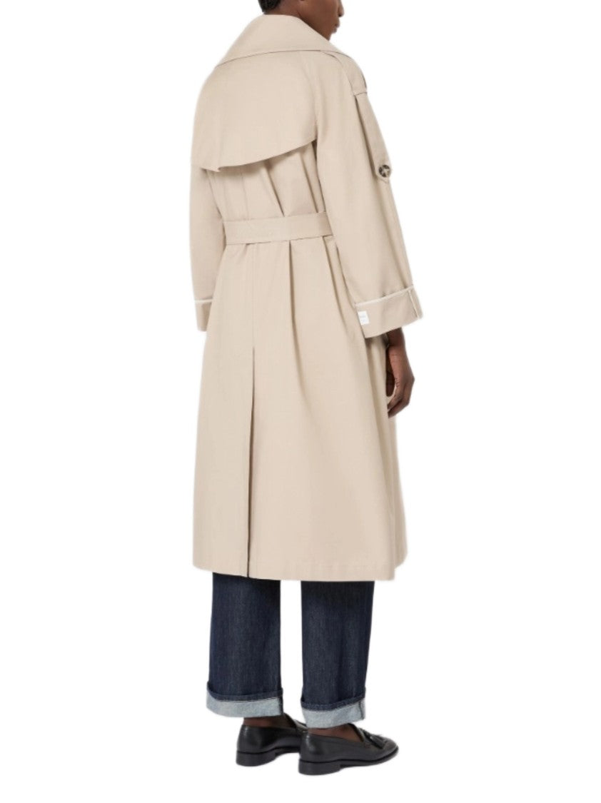 Max Mara Trench Coat With Wide Lapel Collar