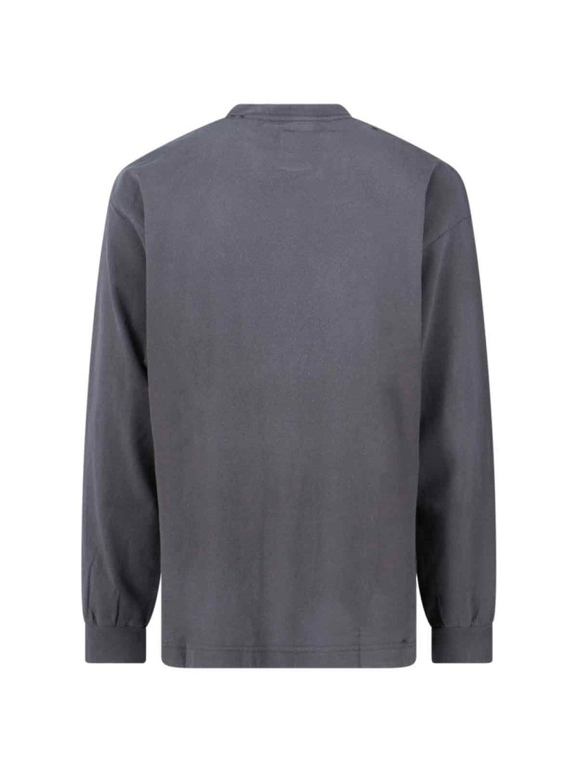 Maison Mihara Yasuhiro Distressed Graphic T-Shirt With Logo Patches And Embellishments