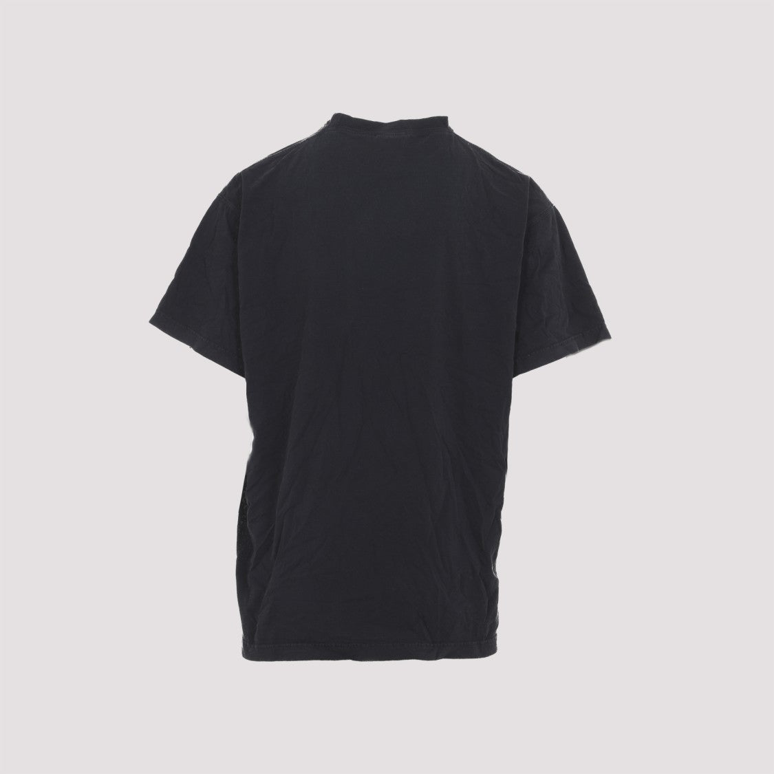 Balenciaga Black Cotton T-Shirt With Classic Crew Neckline