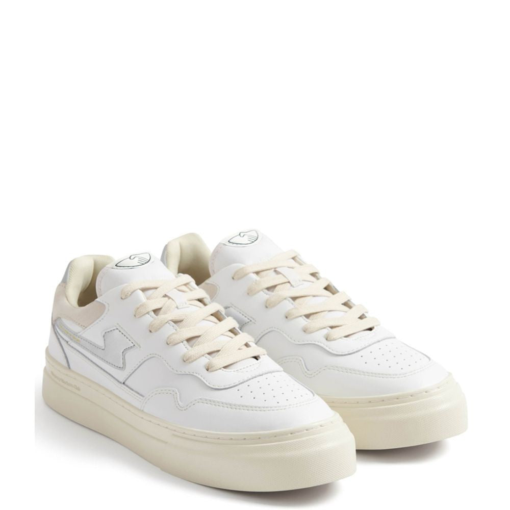 Stepney Workers Club Low-Top Pearl S-Strike Leather Sneaker With Perforated Detailing