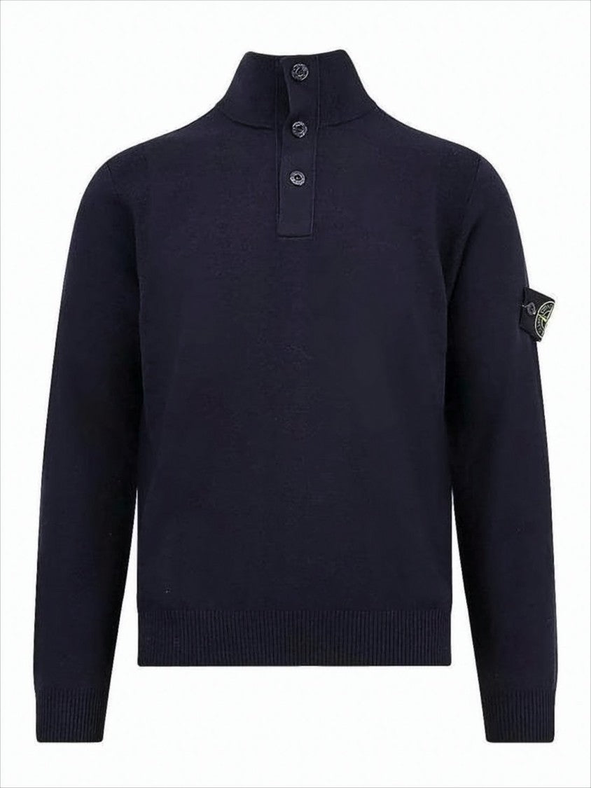 Stone Island Knitted Turtleneck Sweater With High Ribbed Collar