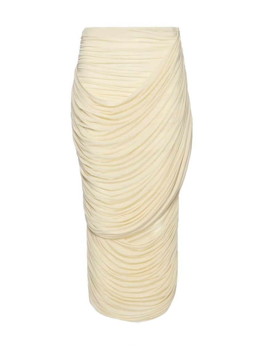 Magda Butrym Draped Midi Skirt With Silhouette