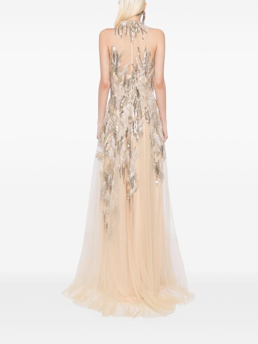 Saiid Kobeisy Long Embroidered Dress