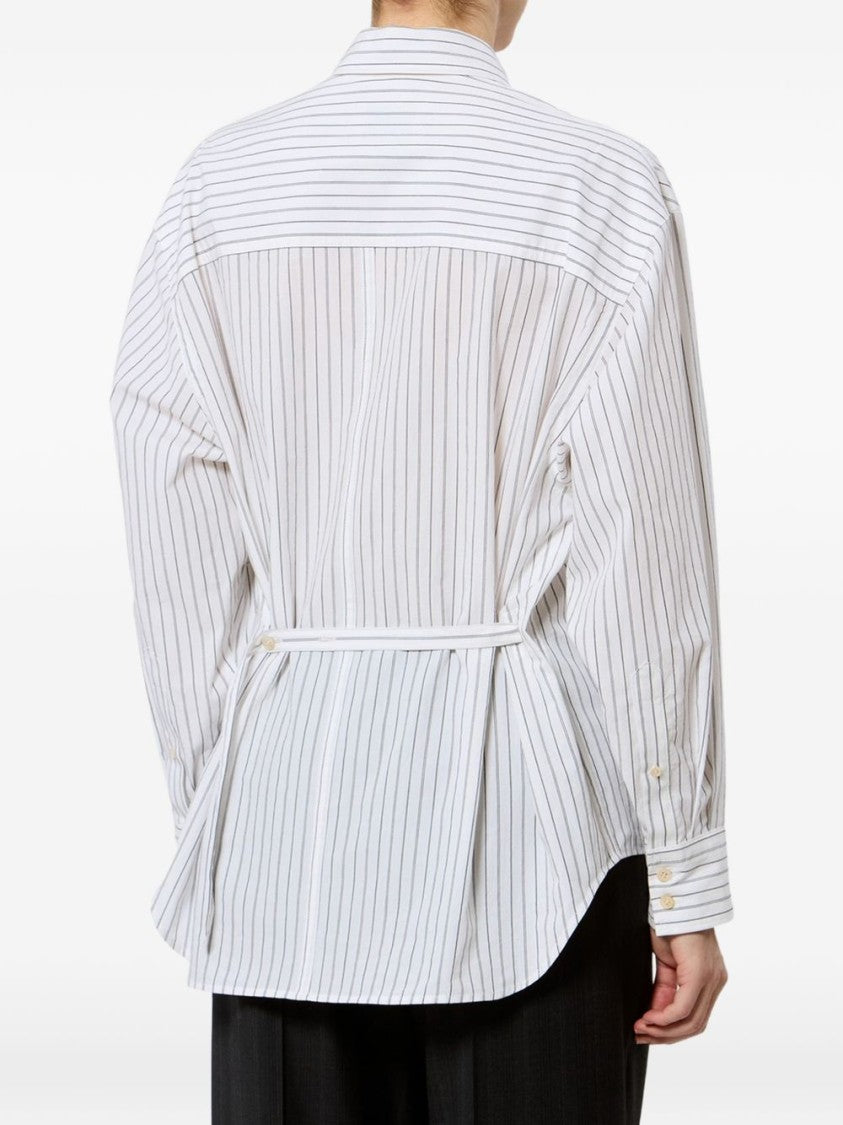 Isabel Marant Vertical Striped Tie Detail Shirt