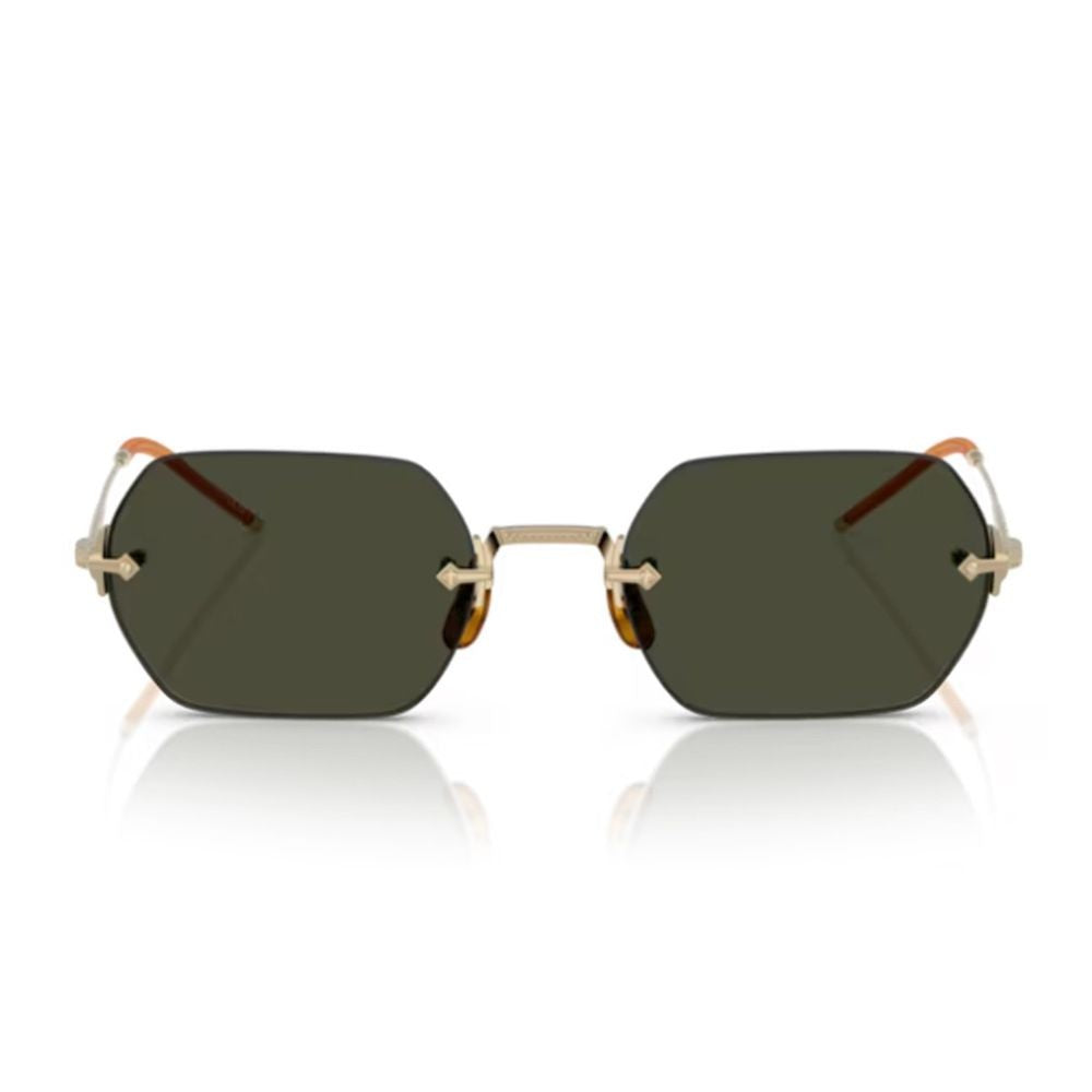 Oliver Peoples Ov1353st Tk-13 Rimless Gold-Tone Titanium Sunglasses