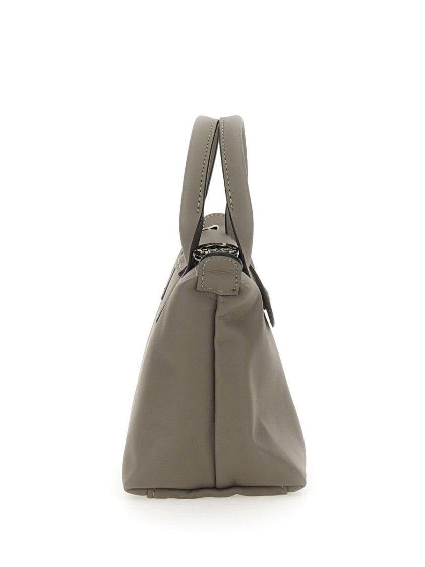 Longchamp Mini Handbag With Embossed Logo And Detachable Strap