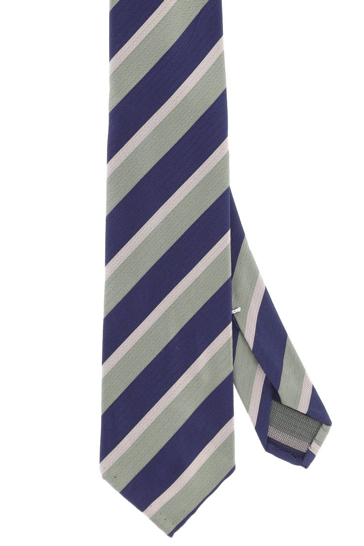 Finamore Pure Silk Regimental Stripe Tie