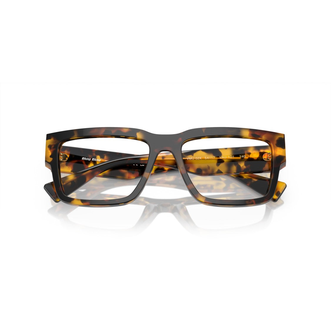 Miu Miu 0Mu 02Xv Oversized Square Frame Tortoiseshell Acetate Sunglasses