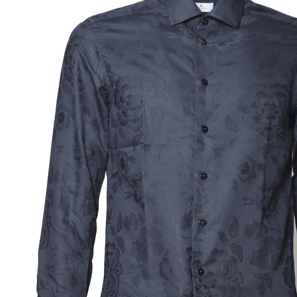 Etro Black Cotton Jacquard Shirt