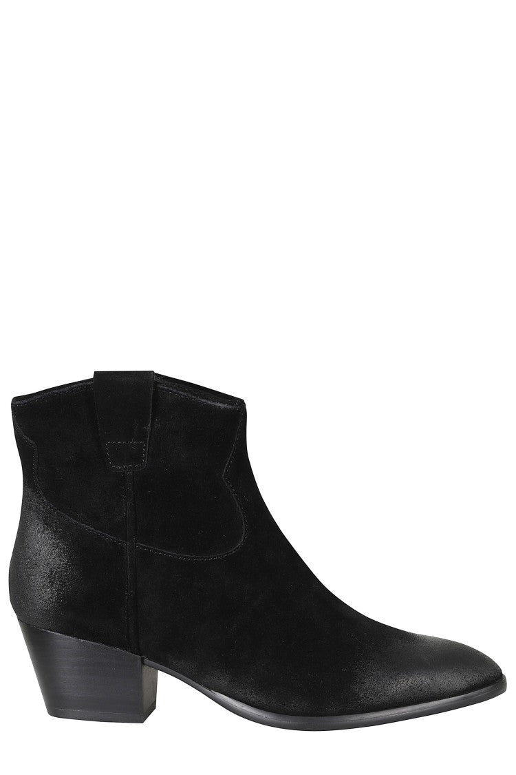 Ash Black Fame Vintage Suede Ankle Boots