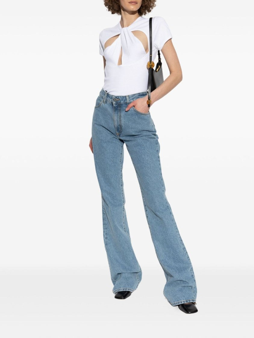 Coperni Cut-Out Design Black T-Shirt With Modern Silhouette