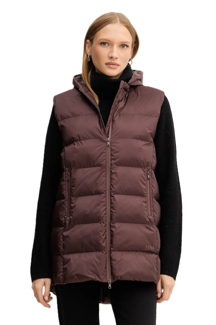 Max Mara Burgundy Quilted Sleeveless Vest
