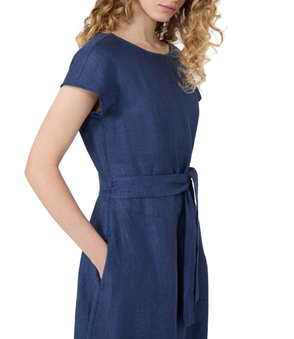 Max Mara Blue Wkdesordio Virgin Wool Dress
