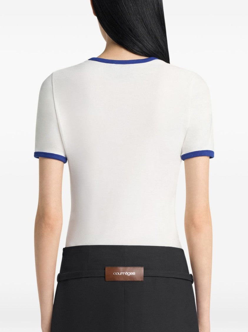 Courrèges Fitted White T-Shirt