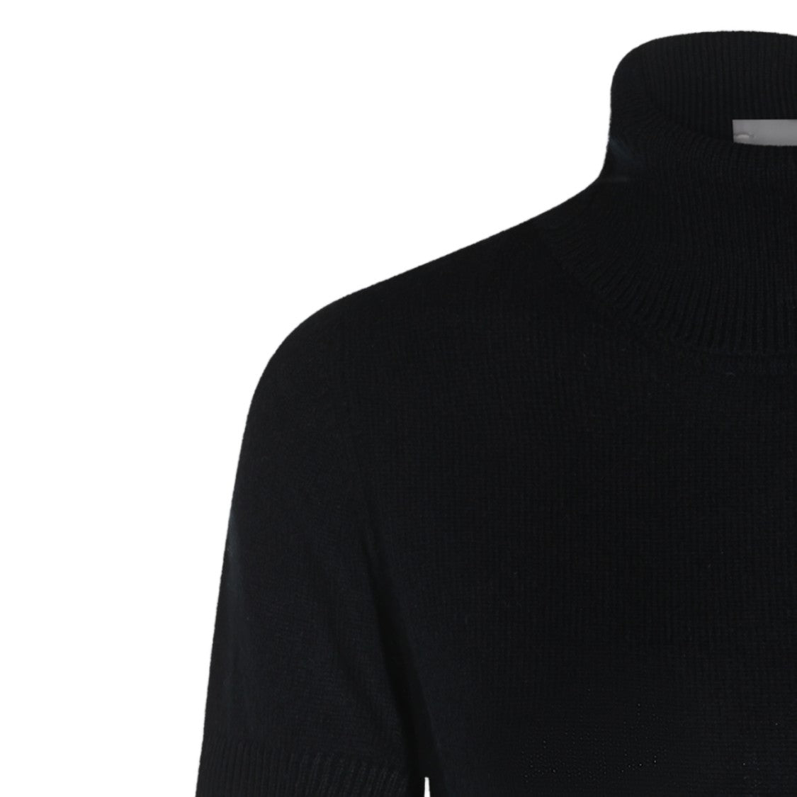 Allude Short-Sleeve Ribbed Turtleneck Sweater