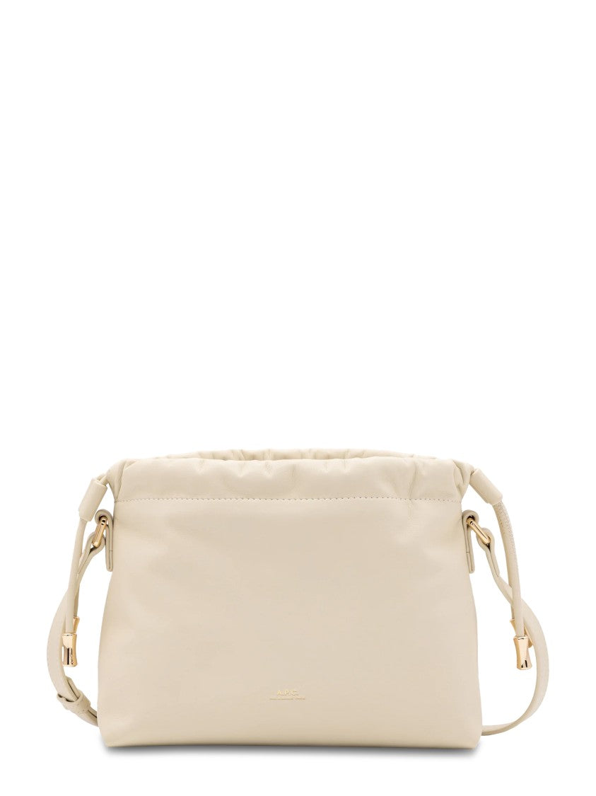 A.P.C. Mini Beige Soft-Structured Bag With Gold-Tone Hardware