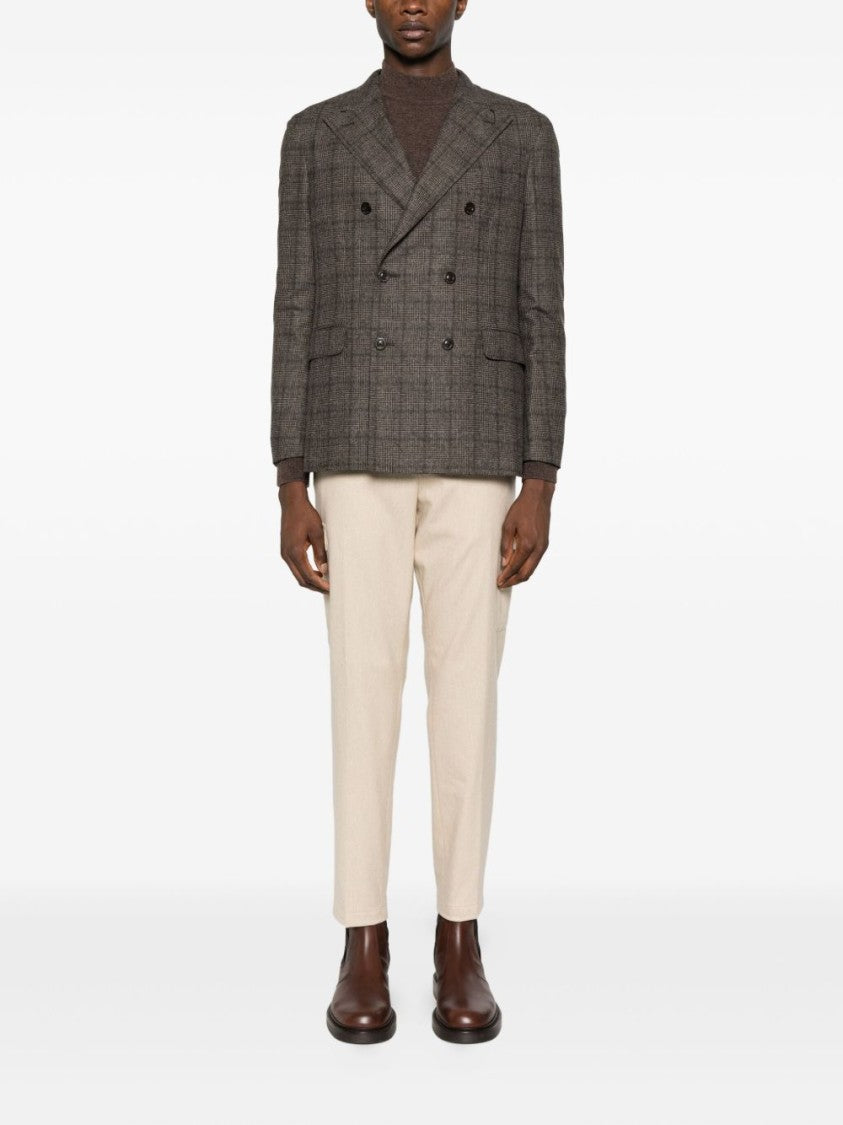 Boglioli Double-Breasted Check Pattern Jacket