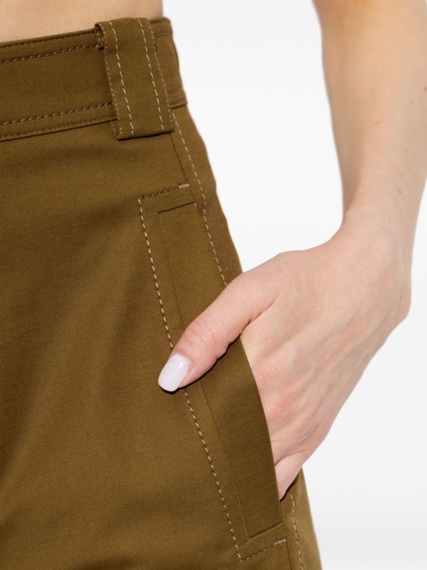 Max Mara High Waist Cropped Seam Trousers
