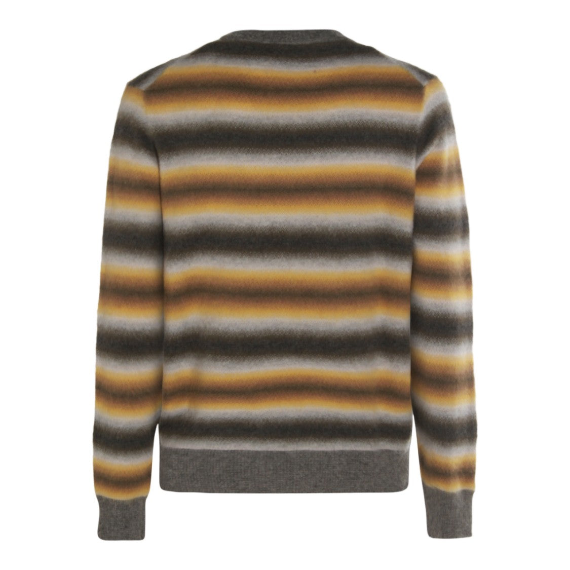 Piacenza Cashmere Gradient Stripe Cashmere Sweater With Ribbed Details