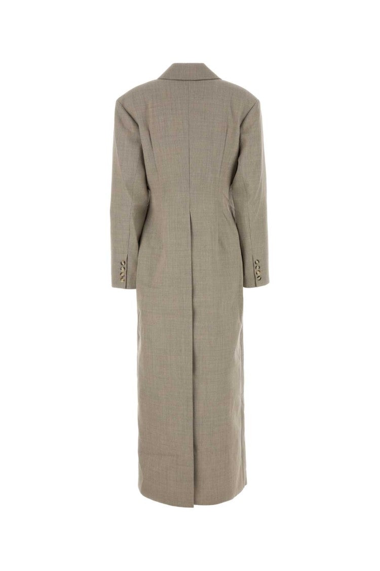 Nanushka Dove Grey Twill Ferris Coat