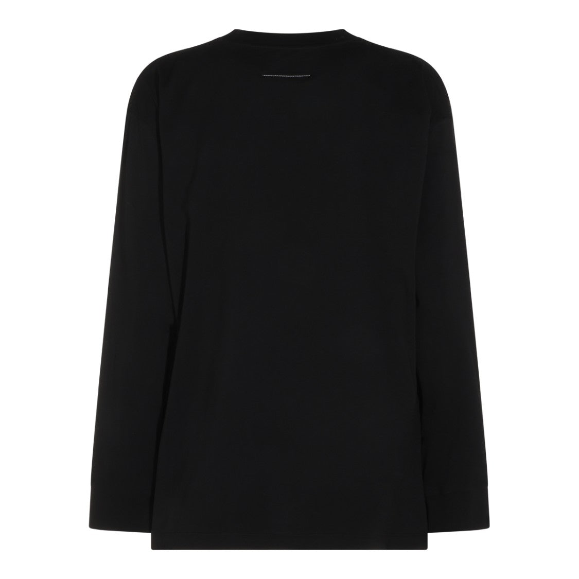Mm6 By Maison Margiela Black Handwritten Print Long-Sleeved T-Shirt