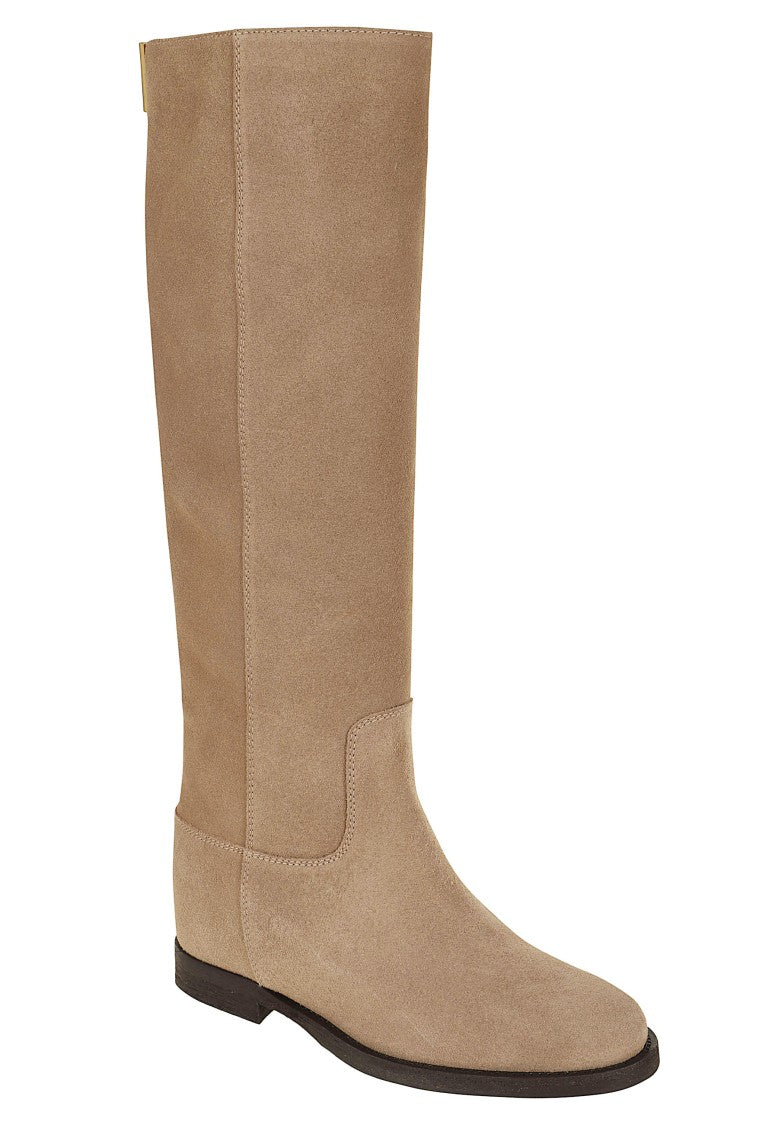 Via Roma 15 Luxury Knee-High Soft Suede Internal Rise Boots