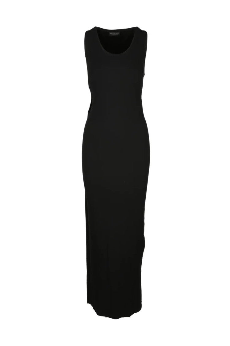 balenciaga jersey dress Women's Rib Tank Maxi - Black TAYLOR11924 Vintage Y2K 2000s Sz born Cristóbal Balenciaga in Color:Lilac as Picture