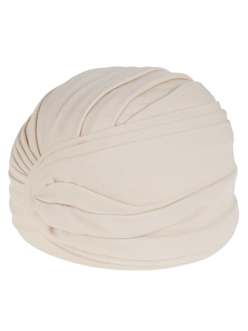 Valentino Wool Rigid Turban With Gold-Tone Vlogo Signature