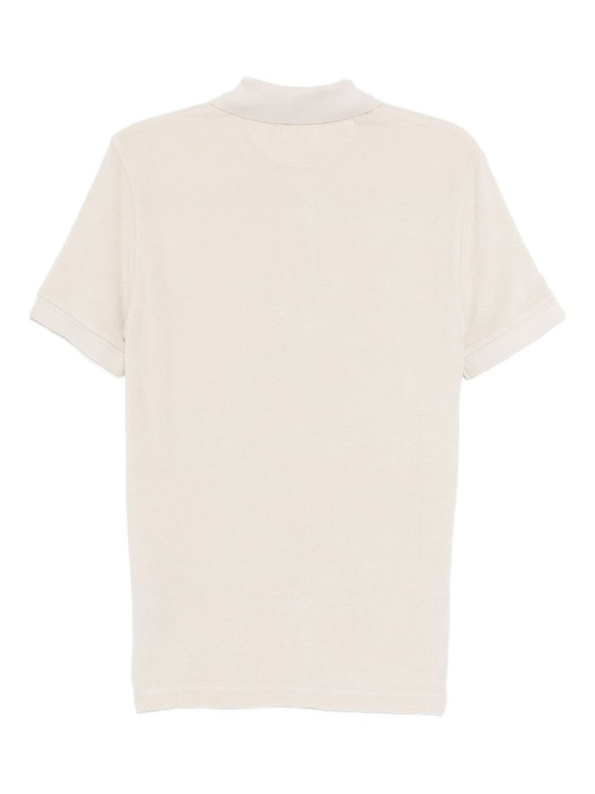 Tom Ford Bone-Colored Cotton Blend Tom Ford Polo Shirt