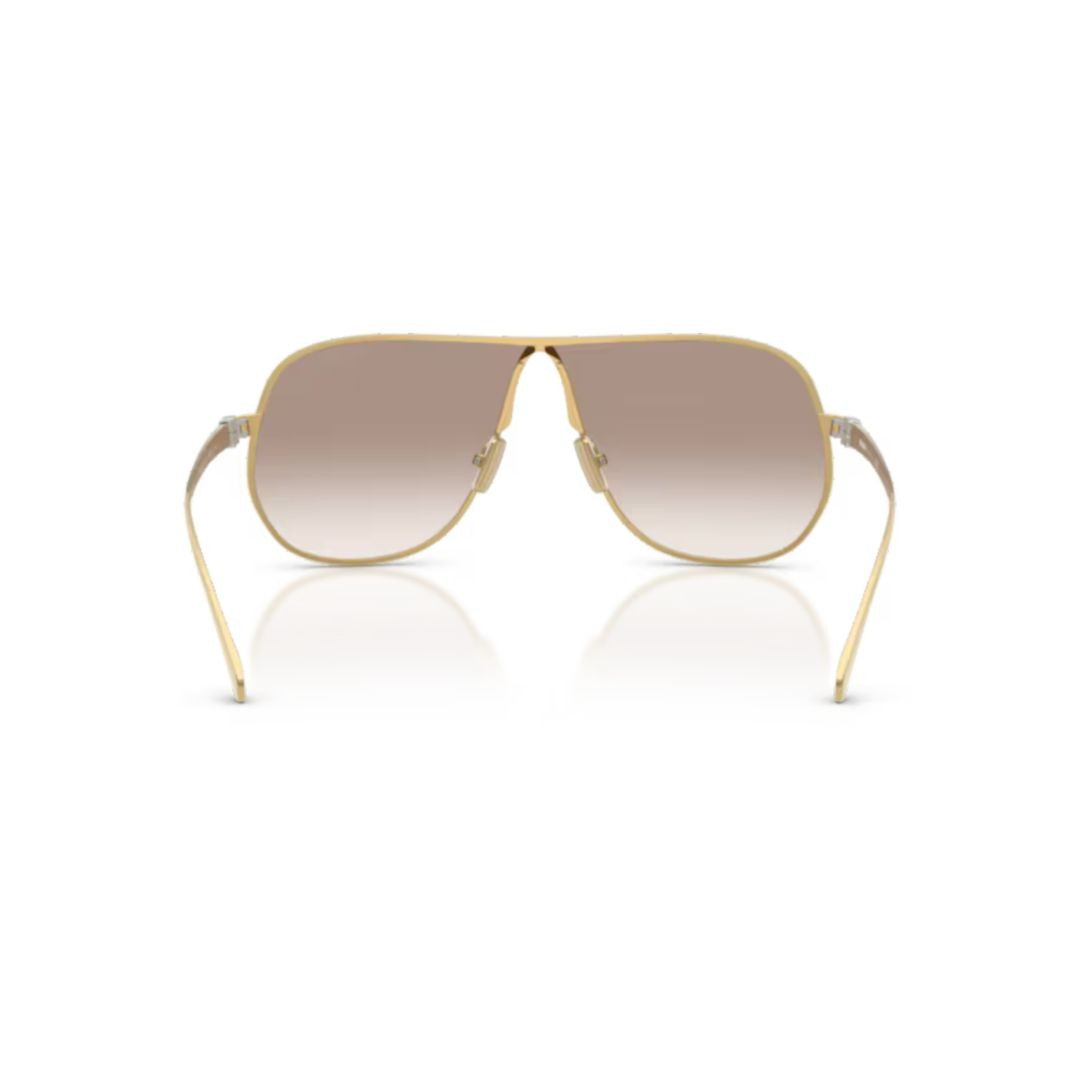 Miu Miu Aviator Sunglasses With Gold Metal Frame And Gradient Lenses