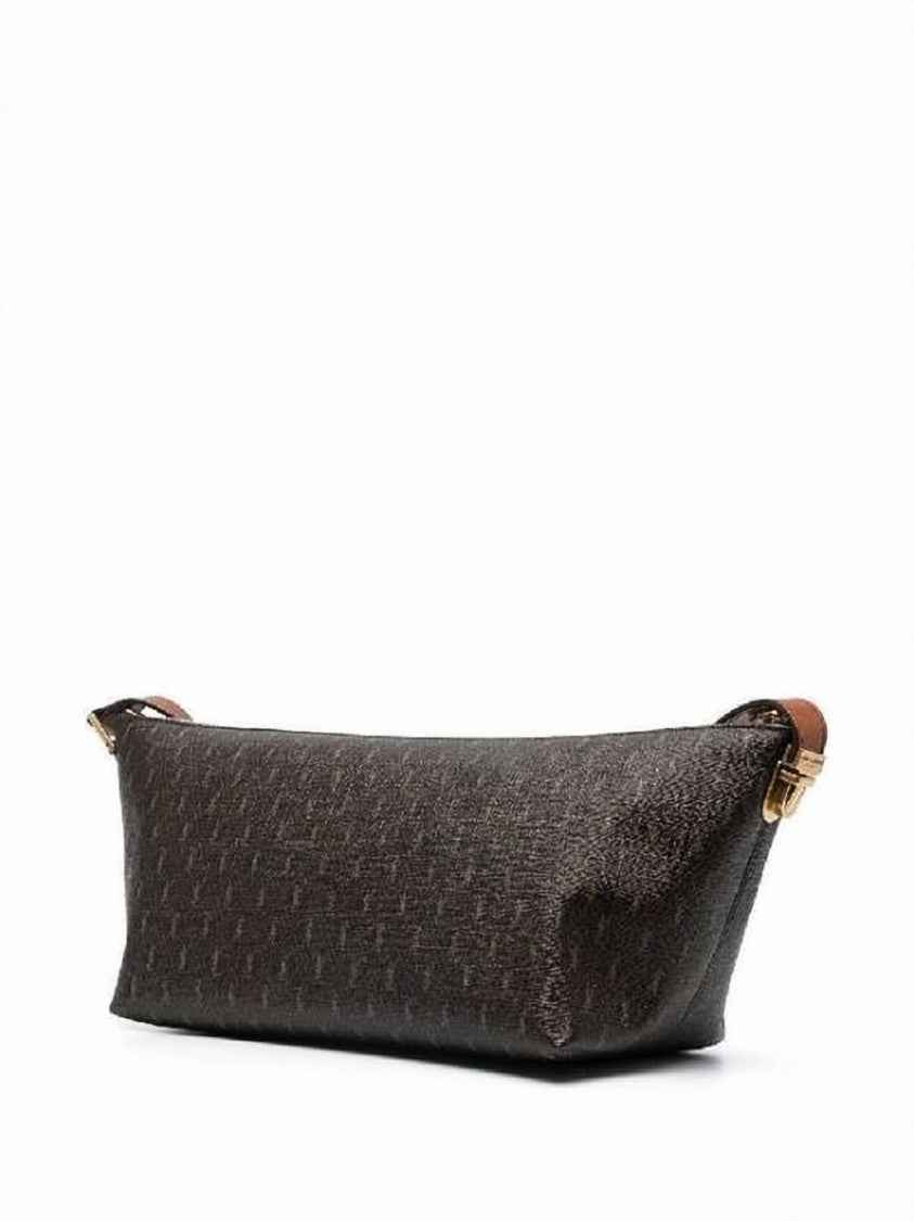 Saint Laurent Structured Crossbody Bag With Monogram Detailing And Gold-Tone Accents