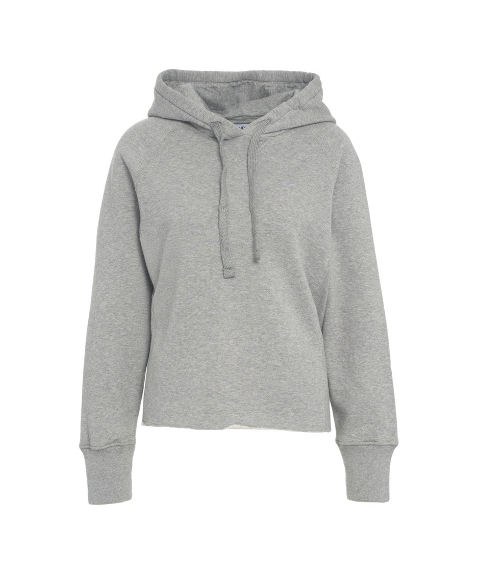 Dondup Casual Gray Hoodie With Drawstring And Ribbed Cuffs
