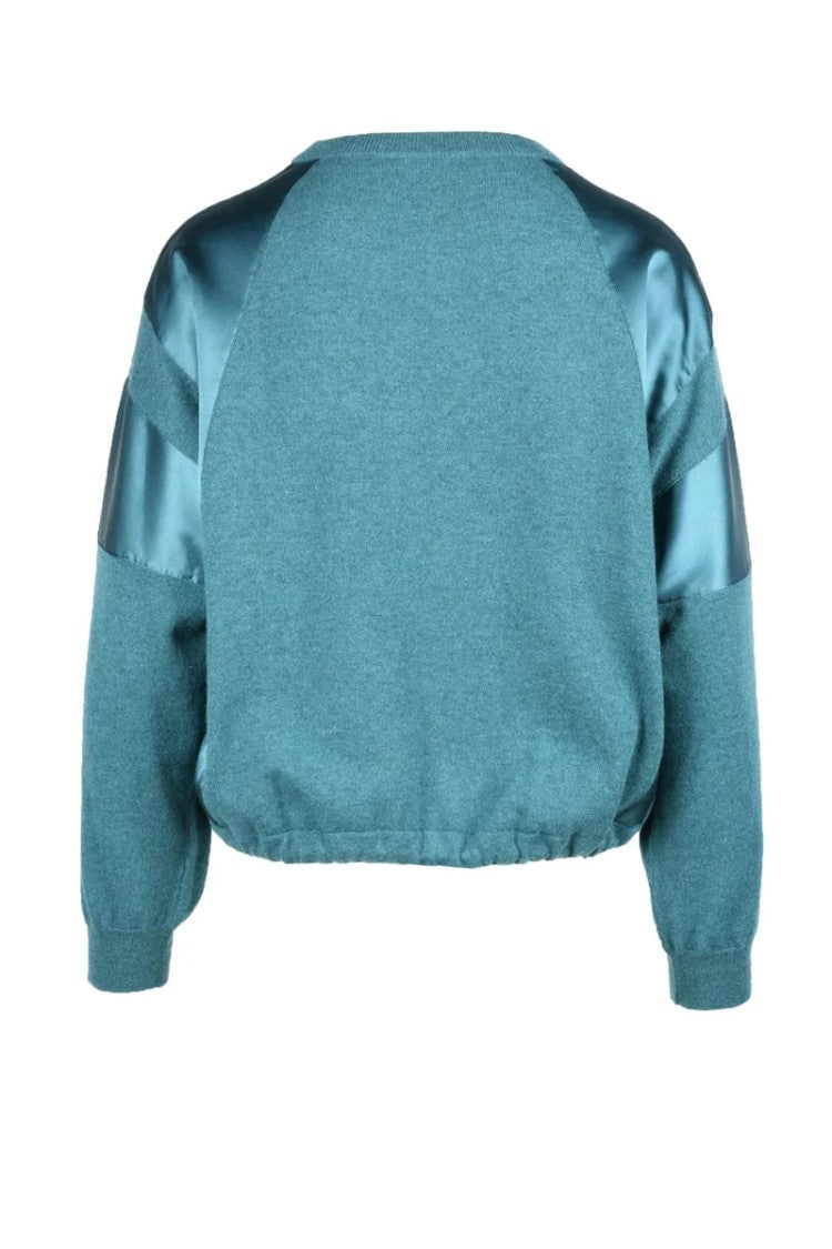 Brunello Cucinelli Cashmere Sweater With Drawstring - Green