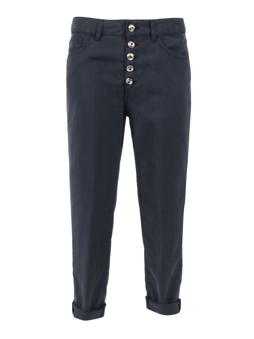 Dondup Cropped Slim Fit Straight-Leg Pants