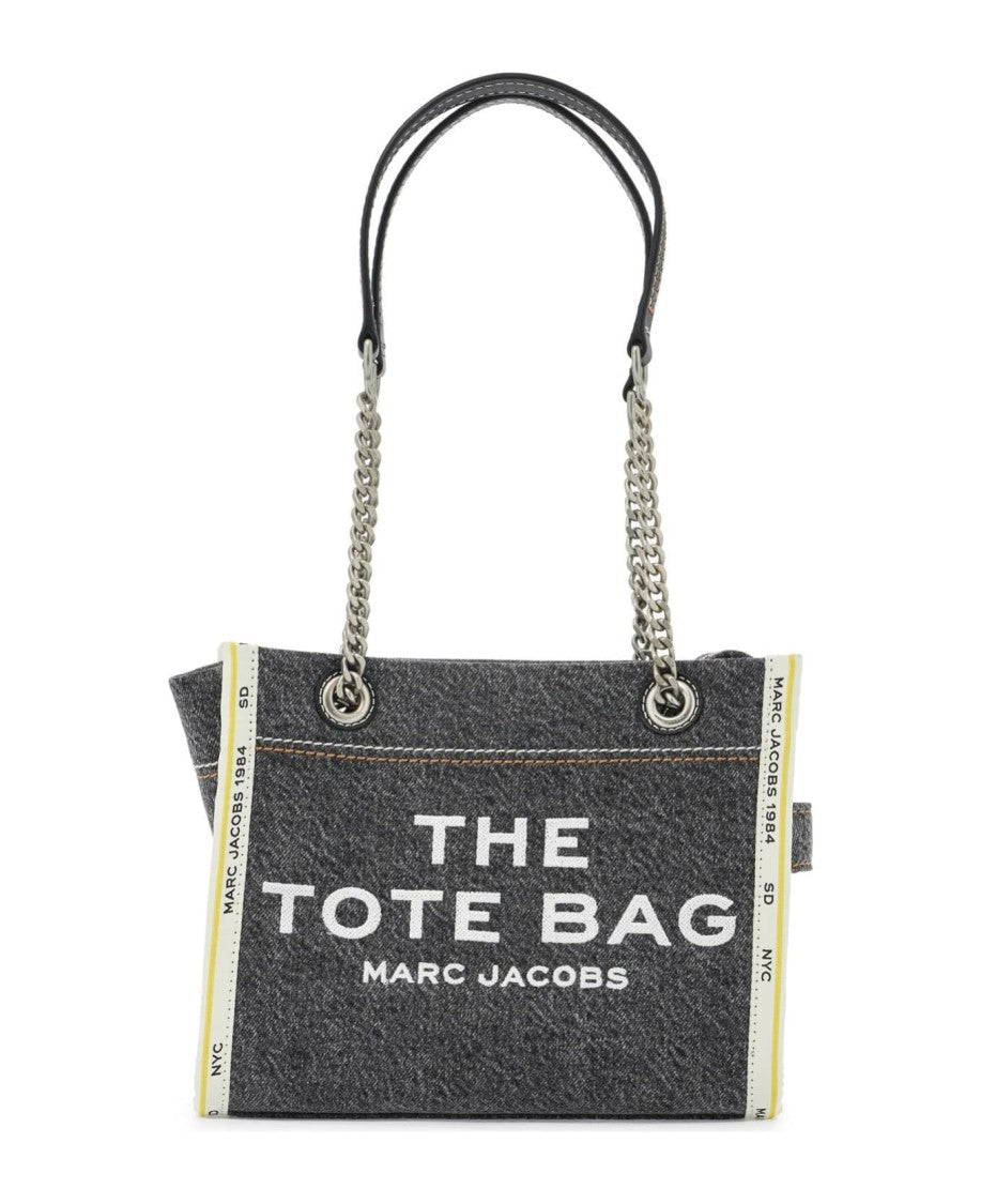Marc Jacobs Textured Cotton Tote Bag With Bold Print