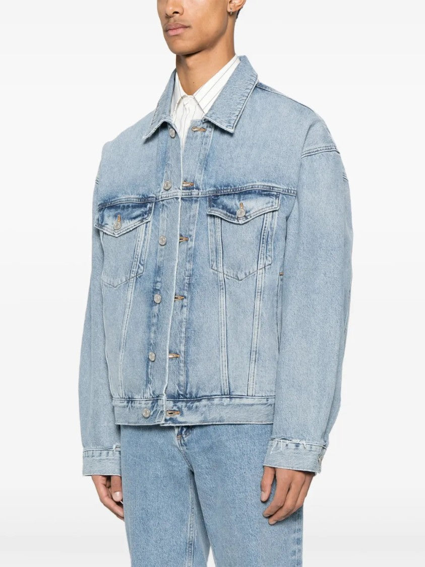 Agolde Light Blue Front Button Fastening Stefano Jacket