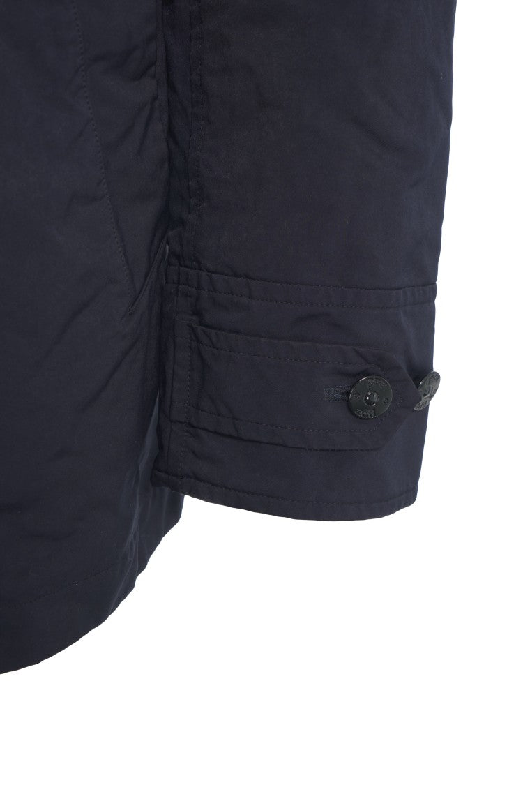 Add Classic Blue Peacoat With Double-Breasted Design