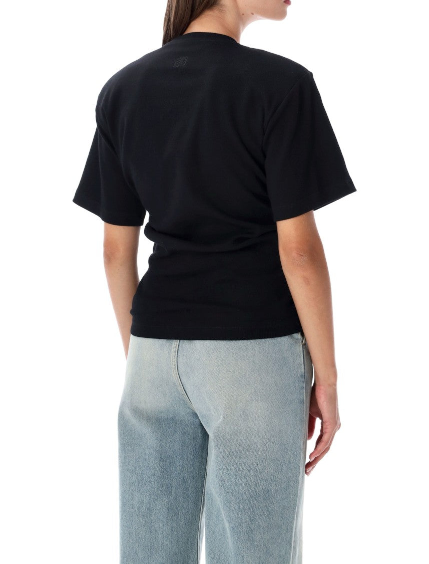 Magda Butrym Draped Short-Sleeve T-Shirt With Central Knot
