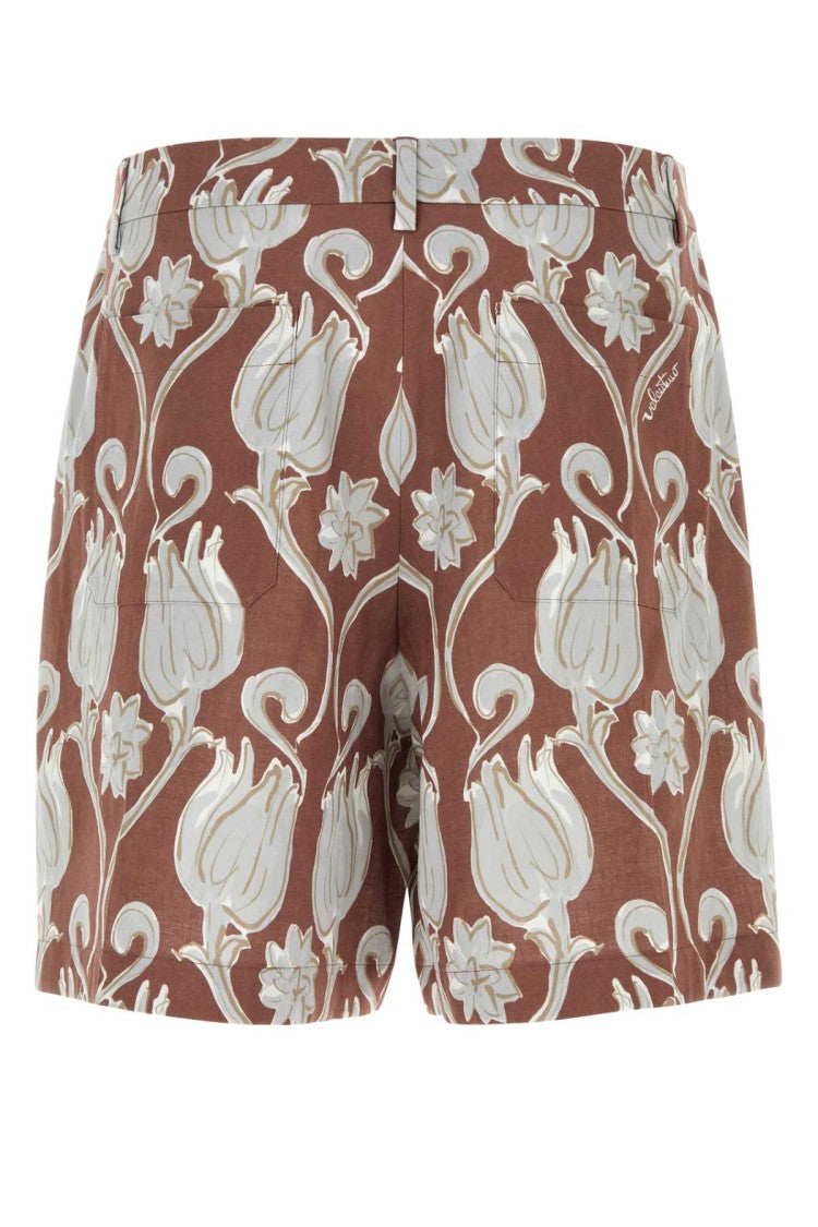 Valentino Garavani Printed Linen Bermuda Shorts